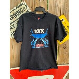 Vintage KIX “Blow My Fuse” Band T-Shirt – Hanes Tagless L – 2000s Rock Tee